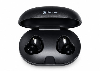 Clarium True Wireless Earbuds Black Music Calls Sport With Case